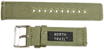 Load image into Gallery viewer, North Trail Green Canvas Watch Strap
