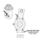 Load image into Gallery viewer, North Trail Black Canvas Watch Strap
